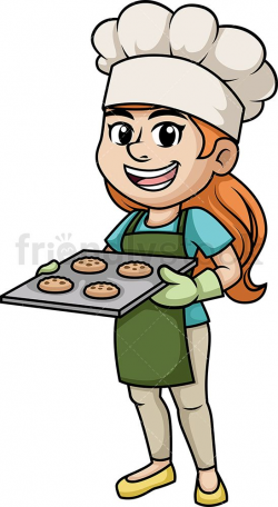 Woman Baking Cookies | Cooking Clipart | Cookie vector ...