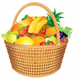 Fruit Basket PNG Vector Clipart Image | ZÖLDSÉG, GYÜMÖLCS ...