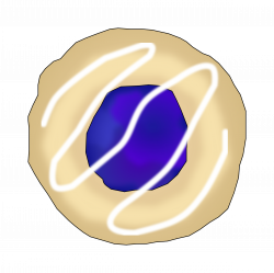 Clipart - Blueberry Thumbprint Cookie