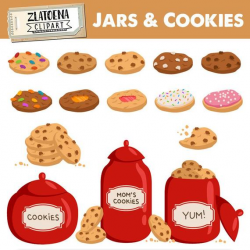 Cookie Jar With Cookies Clip Art Bakery clip art Sweets clipart Cookie  graphics Treats Yum Cookies Clipart Set