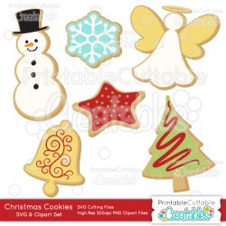 Christmas Cookies SVG Digital Die Cutting Files Set