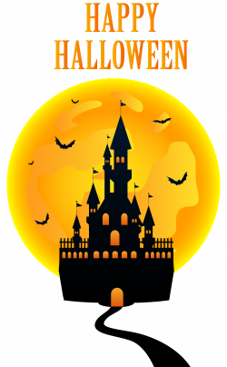 Happy Halloween with Castle PNG Clip Art Image | Gallery ...