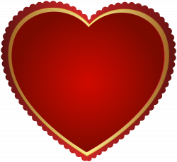 Red Gold Heart Transparent Clip Art Image | Gallery Yopriceville ...