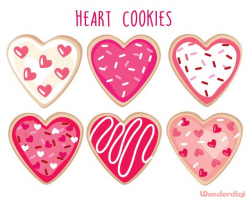 Valentines Day Clipart - Heart Cookie Clip Art Heart Shaped ...