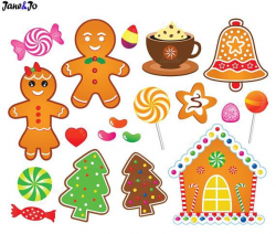 30 Gingerbread Clipart,Gingerbread cliparts,Christmas ...