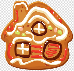 Brown cake illustration, Christmas cookie Gingerbread ...
