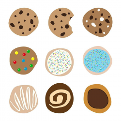 9 Cookies Clipart #cookies#chip#bitten#sprinkles | Graphics ...
