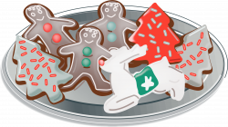 HD Cookie Clipart Plate Cookie - Christmas Biscuits Clip Art ...