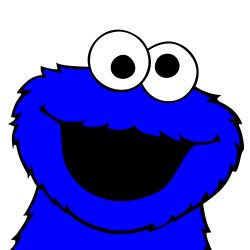 Blue Cookie Monster cartoon Sesame Street free image