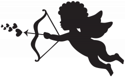 Cupid Silhouette PNG Clip Art | Gallery Yopriceville - High-Quality ...