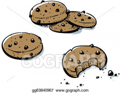 Stock Illustration - Chocolate chip cookies. Clip Art ...