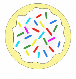 Clipart Rainbow Sprinkles Sugar Cookie - Sprinkle Cookie ...