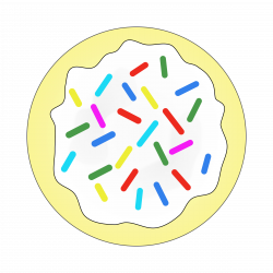 Clipart - Rainbow Sprinkles Sugar Cookie