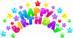 Happy Birthday Decor with Stars PNG Clip Art Image | Gallery ...