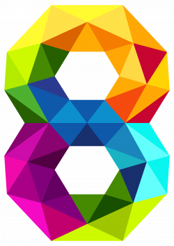 Colourful Triangles Number Eight PNG Clipart Image | Gallery ...