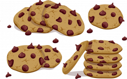 Chocolate chip cookie - Vector Chocolate Cookies png ...