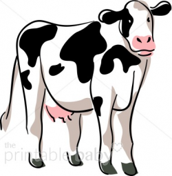 Stylized Cow Clipart | Barnyard Clipart