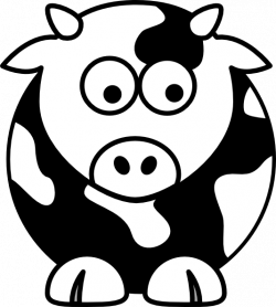 clip art black and white | Black And White Cow clip art - vector ...