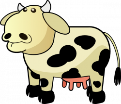 Cream Colored Cow With Black Spots Clip Art at Clker.com - vector ...