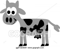 Vector Art - Comic cows with big eyes. EPS clipart ...