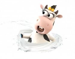 Cows milk Dairy cattle Bottle - Cartoon Cow 722*564 transprent Png ...