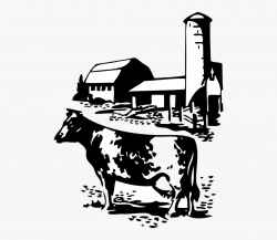 Cow Dairy Animal - Dairy Farm Clipart Black And White ...