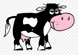 Farming Clipart Dairy Farm - Cow Cartoon Transparent Png ...