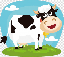 White and black cow illustration, Cattle Cow Milk Game Dairy ...