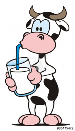 Cow drinking Milk - Buy this stock illustration and explore ...