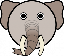 Elephant With Rounded Face Clip Art at Clker.com - vector clip art ...
