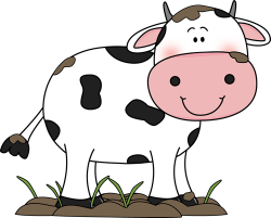 Cow in the Mud Clip Art | Cows | Cow clipart, Cow ...