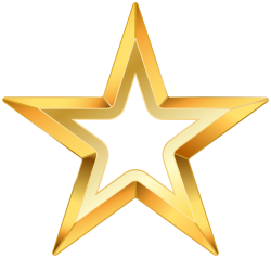 Gold Star PNG Transparent Clip Art Image | Starry | Pinterest | Art ...