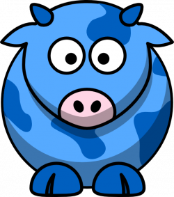 Blue Cow 2 Clip Art at Clker.com - vector clip art online, royalty ...