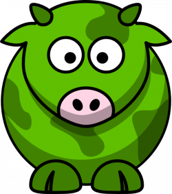Green Cow 2 Clip Art at Clker.com - vector clip art online, royalty ...