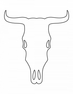 Cow skull pattern. Use the printable outline for crafts, creating ...