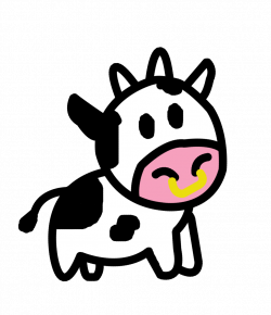 Cow clipart easy - Pencil and in color cow clipart easy