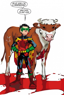 Bat-Cow and Robin by teebuster on DeviantArt
