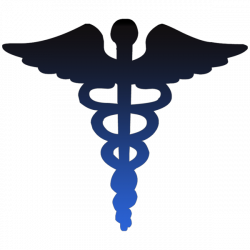 caduceus medical symbol blue clipart image - ipharmd.net