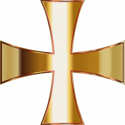 Clipart - Gold Maltese Cross No Background