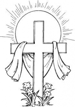 Easter Cross Clipart Black And White | Easter Day | Easter ...