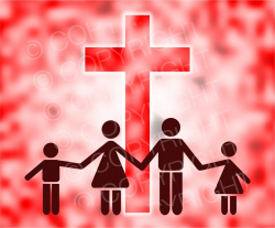 Christian Family Standing by a Cross Symbol Clipart – Prawny ...