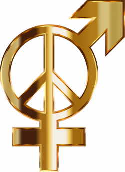 Clipart - Gold Gender Peace No Background