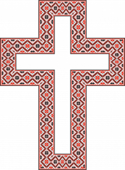 Clipart - Ornate Floral Cross