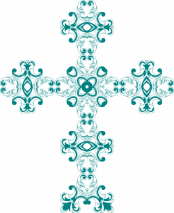 Clipart - Vintage Floral Design Mark II Cross