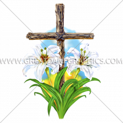 Lenten Lilies | Production Ready Artwork for T-Shirt Printing