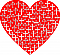 Clipart - Love Heart Crosses