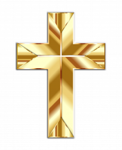 Gold Christian Cross - Encode clipart to Base64