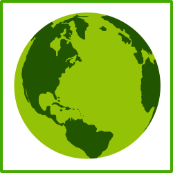 OnlineLabels Clip Art - Eco Green Earth Icon