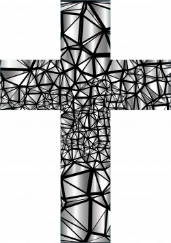 Clipart - Low Poly Stained Glass Cross 4