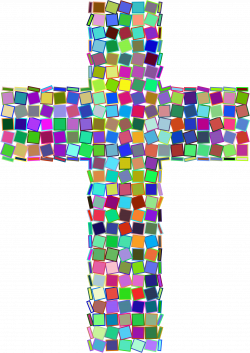 Clipart - Prismatic Mosaic Cross